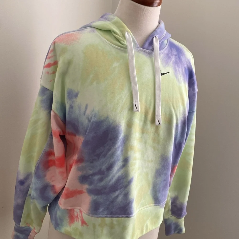 Nike Tie Dye Oversized Pullover Hoodie XS - Picture 2 of 5